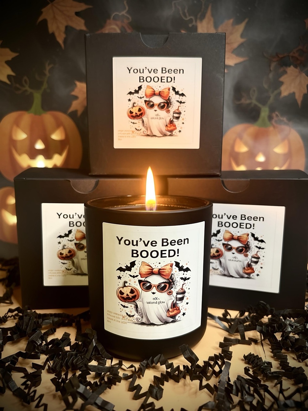 You've Been Booed! Halloween Scented Black Candle